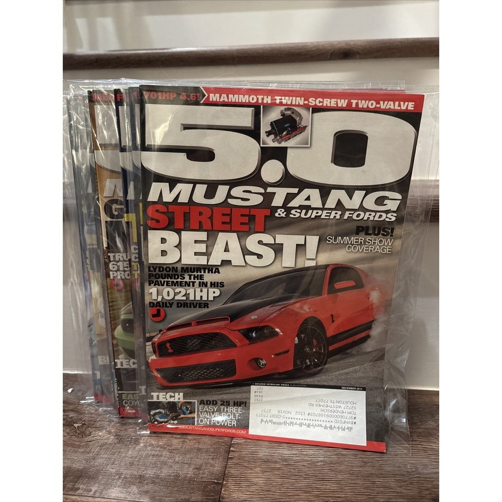 5.0 Mustang & Super Fords Magazine (x11) 2013 Full Year (missing Oct)